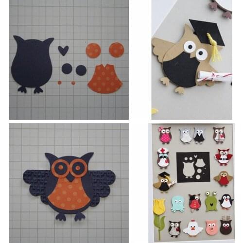 Adorable Owl Metal Cutting Dies Stencils DIY Owl Die Cut For Card Making DIY New2019 Crafts Cards