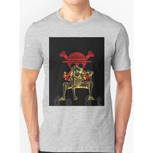 Monkey D Luffy T Shirt Men Cotton Cotton S-6Xl Anime Manga One Piece One Piece Anime Luffy Hat Pirates Mugiwara Hat Crew Monkey