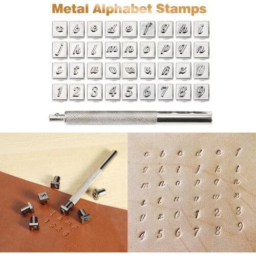 9/26/36Pcs Alphabet Letter Leather Stamper Set Metal Leather Punching Tools for DIY Leather Craft Tools