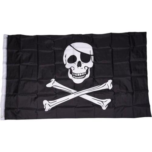 New Pirate FLAG Skull and Crossbones Jolly Rodger Large 5x3' Size