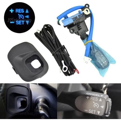 LED Blue Light Cruise Control Switch For Toyota Prius C AQUA NHP10 84632-34011 84632-34017 Steering Wheel Cover 45186-47030-C0