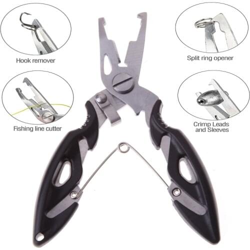 Split Ring fly Line Wire multi Tool Control Fisherman Fish Plier lure bait Cutter Opener tackle Braid scissor angle hook remover