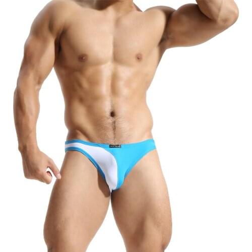 Sexy Mens Underwear Ice Silky Briefs Patchwork One Piece Seamles Underwear Fashionable Sexy Underwear Men Brief Underpants