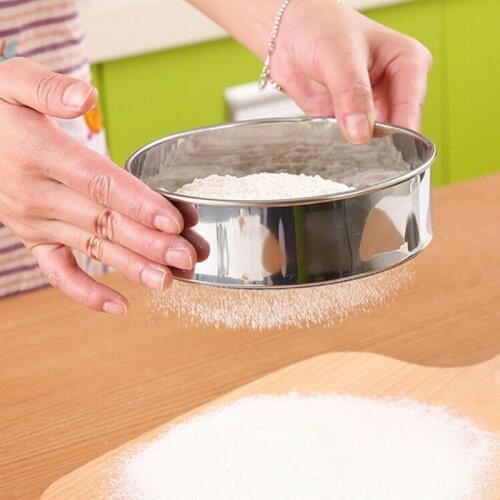 Kitchen Fine Mesh Flour Sifter Professional Round Stainless Steel Flour Sieve Strainer Sifters Best For Kitchen Baking Tea