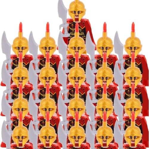 Medieval Figures Middle Ages Rome Warrior Golden Knight Hawk Castle king knights Building Block Dragon knight Toys For Children