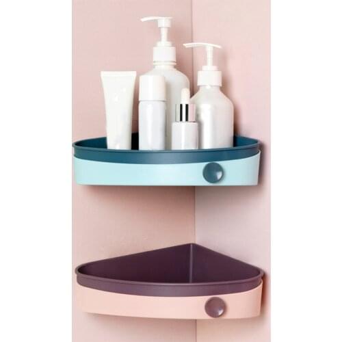 Bathroom Corner Shelves Punch-free Storage Rack Bathroom Shampoo Shelf Holder Wall-mounted Shower Holder Storage Organizer Rack
