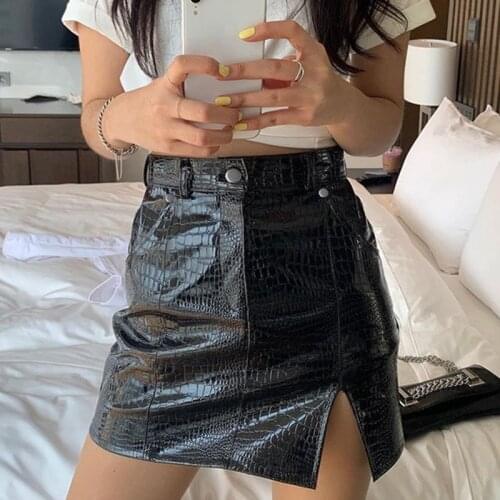 Female Skirt Women’ s Solid Color High Waist Package Hip Skirt Mini Dress Leisure Wear for Summer Fall Black