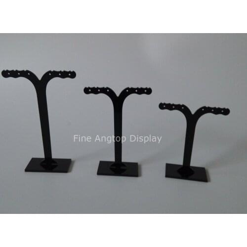 1 set=3 pieces) Fashion Acrylic Earring Display Stand Holder Black Jewelry Display