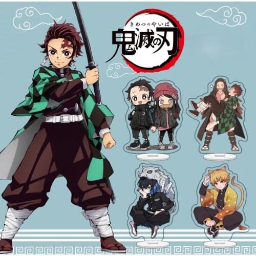 1pc Anime Demon Slayer Acrylic Stand Model Desk Figures Comic Exhabition Decor Ornaments Fans Collection Gifts 9.6cm