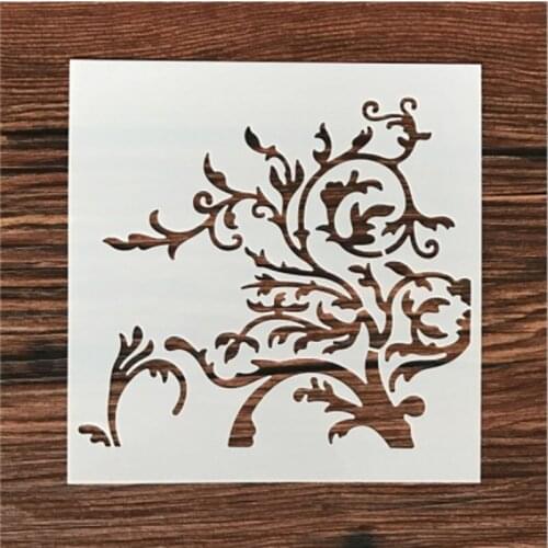 1PC Enchanted tree branches Flower Shaped Reusable Stencil Airbrush Painting Art DIY Home Decor Scrap booking Album Crafts