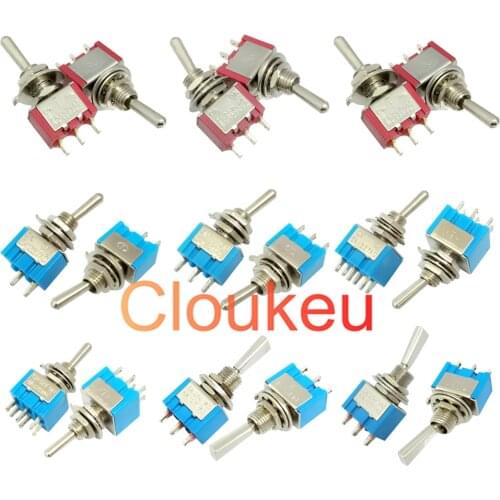 6MM Rocker toggle switch MTS-101 102 103 113 123 202 203 ON OFF 2pin 3pin 6pin