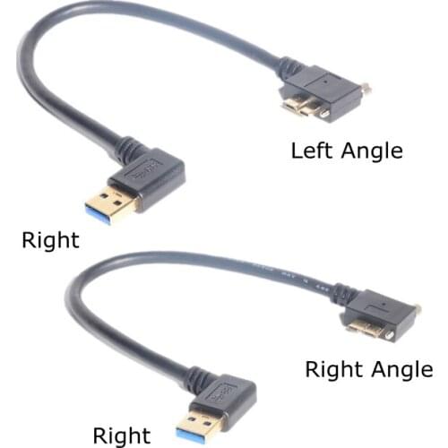 90 Degree Right Angled USB 3.0 Type A male to Micro B Male Cable Right left angle for HDD External Hard Drive Disk