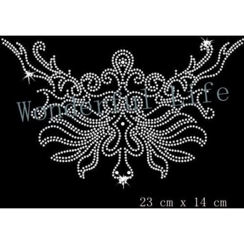 Free Shipping Jewel Neckline Diamante Motif