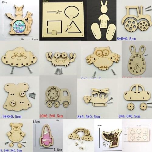 Children Busy Board DIY Education Learning Skill Rabbit Material Baby Montessori Sensory Activity Board Accessories Toys Games