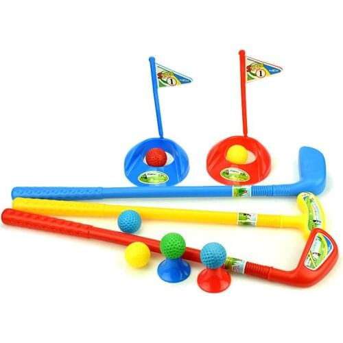 Kids Golf Set Golf Club Set Plastic Mini Putter Club Caddy Balls Indoor Outdoor Summer Fun Play Sports Early Educational Toys