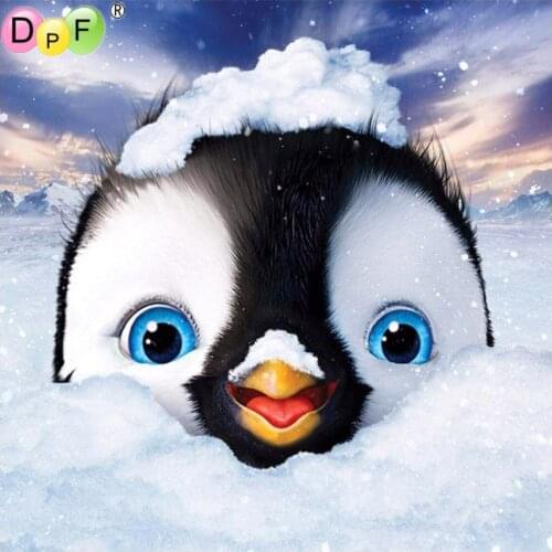 DPF snow penguin diamond painting cross stitch needlework DIY 5D crafts diamond mosaic square home decor diamond embroidery