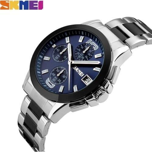 SKMEI Business Mens Watches Top Brand Luxury Watch Men 3Bar Waterproof Casual Quartz Wristwatches Relogio Masculino 9126