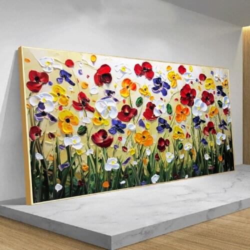 New Large Size DIY Painting By Numbers Bright flowers Oil Painting Paint By Numbers Wall Art Picture Home Decor new