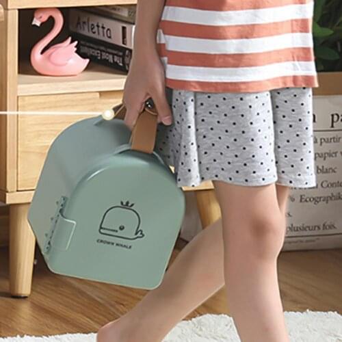 Cosmetics Box Toys Storage Basket with Handle Fashion Portable Plastic Toy Case Snacks Sundries Storage Box for Children