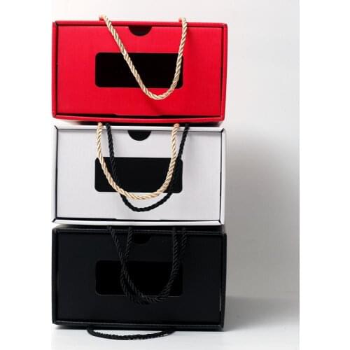 Spot Corrugated Paper Shoe Box Package Folding Custom Window Opening Transparent Storage Drawer Shoe Box Color Packaging Carton