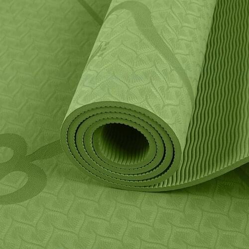 TPE Yoga Mat Position Line Beginner Non-slip Men and Women Tasteless Fitness Dance Pilates Mat Home Fitness Mat 183cm*61cm*0.6cm
