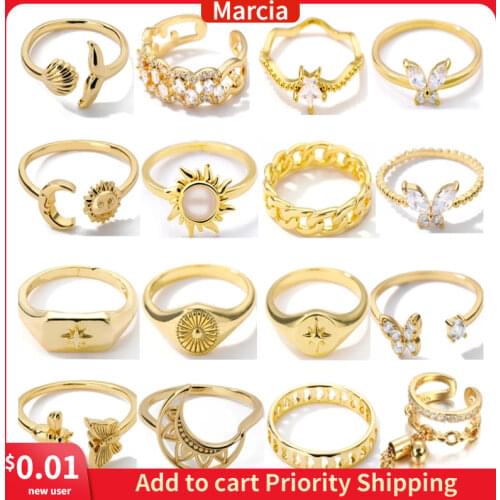 Trend Rings for Women Girls New Vintage & Cubas & Butterfly Bague Finger-Ring Stainless Steel Zircon Couple Jewelry BBF Gift