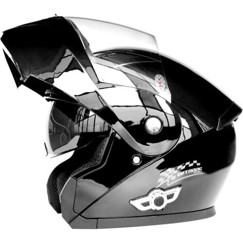 DOT Approved Flip-Up Motorcycle Helmet Double Anti-Fog Visors Bluetooth Headset Built-In Detachable Liner MSFH818K5