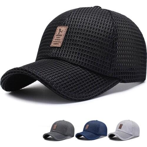 New Arrival Adult Unisex Mesh Baseball Caps Adjustable Cotton Breathable Comfortable Sunshade Sun Hat Snapback Caps Gorras