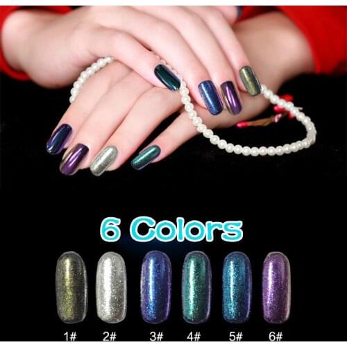 Wholesale 36pcs Nail Magic Mirror Classic Powder Laser chameleon powder 2g Mirror Effect Nail Art Rainbow Glitter Chrome Pigment
