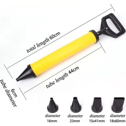 Caulking Gun Cement Lime Pump Grouting Mortar Sprayer Applicator Grout Filling Tools With 4 Nozzles
