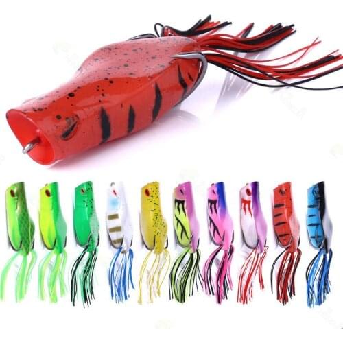 Soft Frog Lure 7cm 14g Hard Bass Bait Snake Head Lure Topwater Popper Frog Perch Fishing Lures Carp Fish Lures Tackle