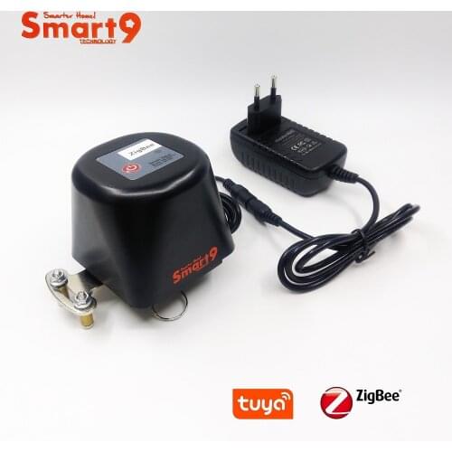 Smart9 ZigBee Ball Valve Controller Working with TuYa ZigBee Hub, Manipulator Arm for Gas Water Valves Control by Smart Life APP