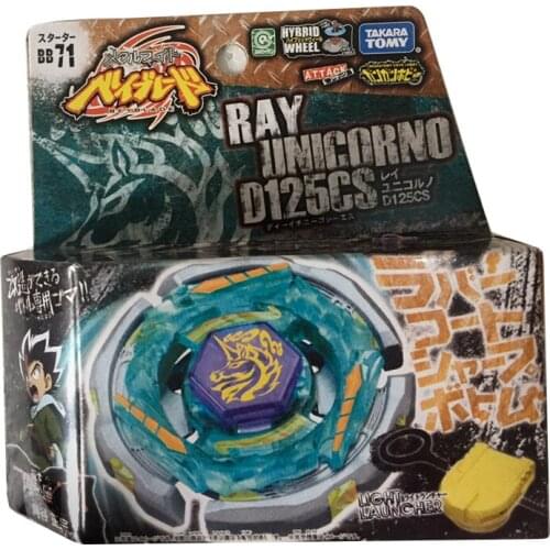 Takara Tomy Japan Version Spinning Fight Beybalde with Launcher Burst Ray Unicorno D125cs Gyroscope Toys for Boys