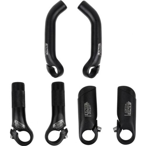 2Pcs UNO Bicycle Aluminum Handlebar MTB Road Bike Ultra-light Barend Vice Bar One-piece Rest Bar Auxiliary Riding Rest Handlebar