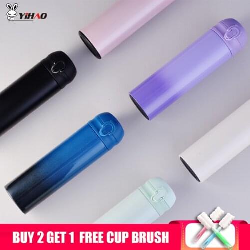 YIHAO New Design Double Wall Stainless Steel Coffee Tea Milk Travel Mug Thermo Bottle Gifts Thermocup Vacuum Flasks 500ml Thermo