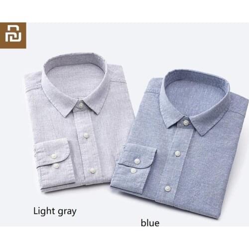 Youpin 90 FUN man casual cotton shirt Refreshing Comfortable Short sleeve Breathable Summer casual solid color clothes men