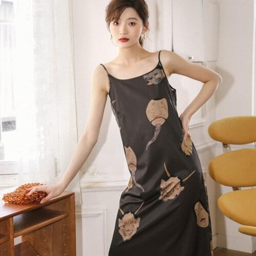 Aesthetic Slip Sexy Long Dress Women Vintage Printd Maxi Sling Dresses Lady Korean Fashion Robe Harajuku Summer Clothes Vestidos