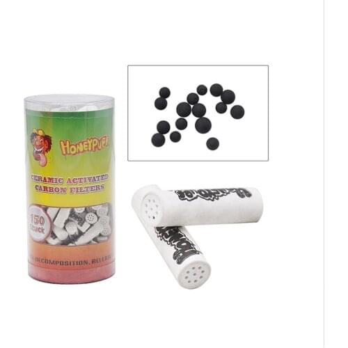 150pcs/pack Active Charcoal Pipe Filter Tobacco Smoking Pipe Filter Suit For Metal Pipe Natural Wood Smoke Pipes Filters 7MM 9MM