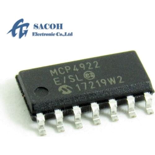 5PCS/lot New OriginaI MCP4922-E/SL MCP4922 or MCP4922-E/P or MCP4922-E/ST DIP-14 12-Bit DAC
