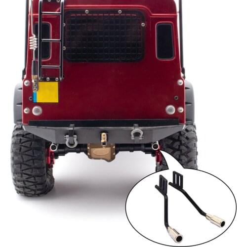 2Pieces 1/10 Scale RC Crawler Car Body Parts Metal Exhaust Pipes for RC Car