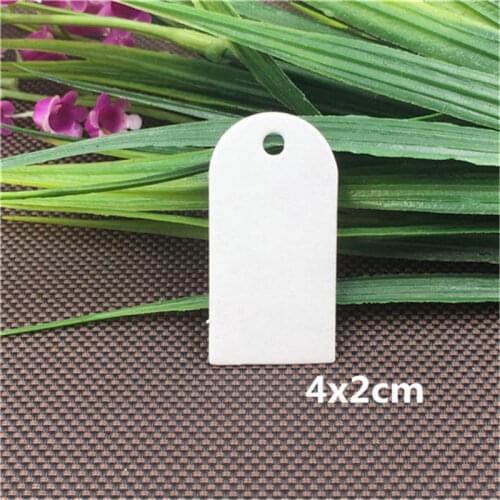 200Pcs/lot 4X2cm Handmade Kraft Blank Gift Tags For Festival Party Chocolate Cake Clothes Hanging Price Labels Greet Card Tags