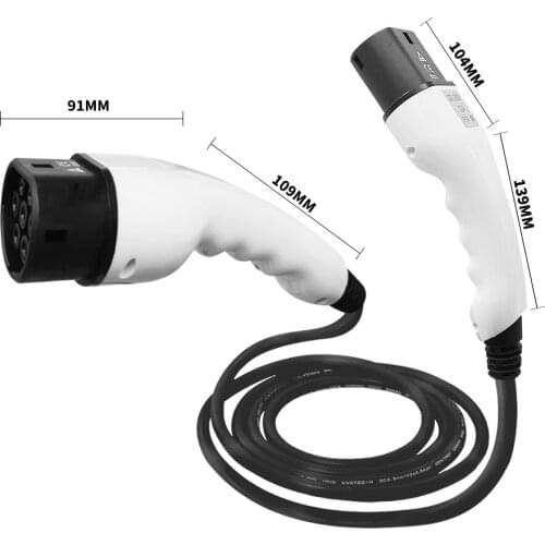 3 phase charger ev type 2 to type 2 electric car charger 32a male to female ev charging cable