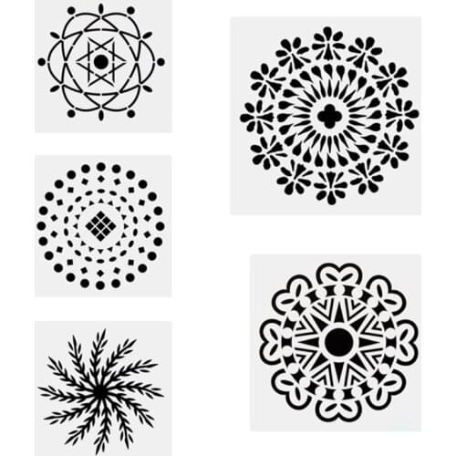 35pcs Mandala Dotting Tools Set for Painting Rock Acrylic Stick Template Stencil Brush Tray Kit E56C