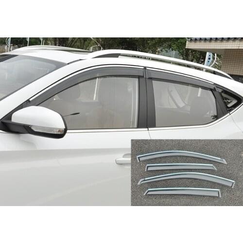 4pcs for MG ZS Rain gear Windows visor with Window trim