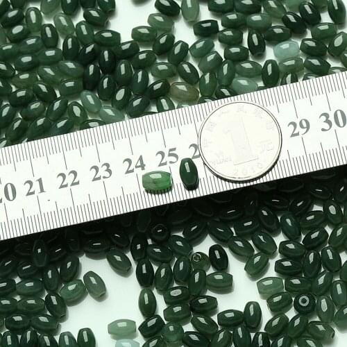50pcs New Arrive Grade A Charming Green Jadiete Jade Oval Design Loose Beads