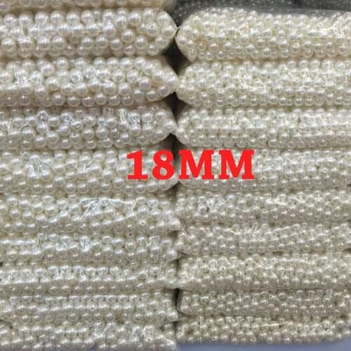 Accessories Beads & Jewelry Making 18mm straight holes red round imitation plastic pearl beads for jewelry 20pcs/pack