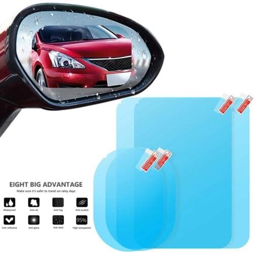 Car Rearview Mirror Rainproof Film Full Screen Glass Anti Fog Side Window Reflective Mirror Universal Waterproof Film