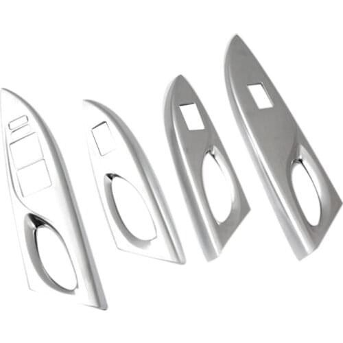 Car Window Lift Switch Panel Trim Inner Door Armrest Cover Trim for Toyota Vios/Yaris Sedan 2014-2018