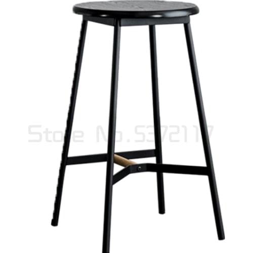 Bar stool high family simple bar chair coffee shop retro high stool industrial style creative round stool