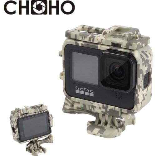 For GoPro 9 Black Protective Frame Case Shell Protector Housing Army + Lone Screw + Base Mount For GoPro Hero9 New Accessories
